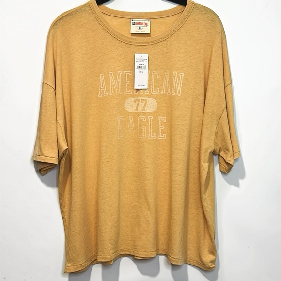 American Eagle Outfitters Women’s Mustard Yellow Short Sleeve Tee Size: XL NWT - Picture 3 of 8